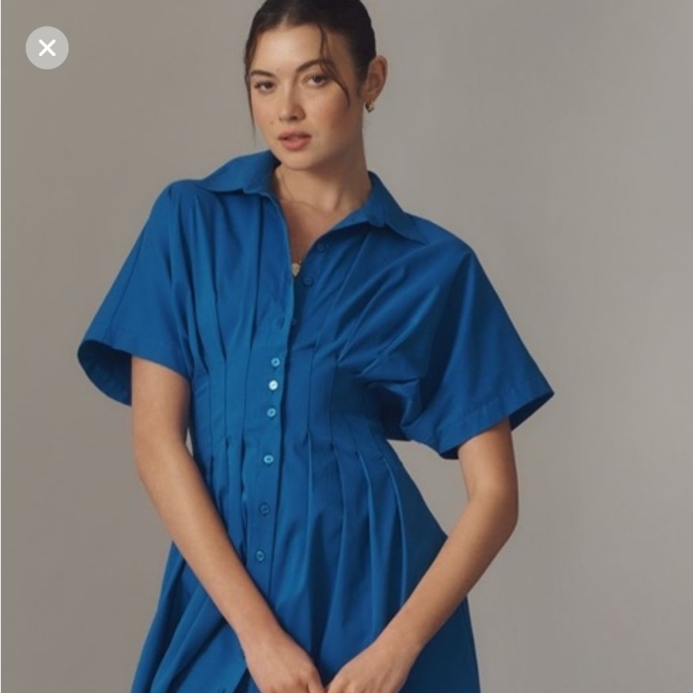 Anthropologie Royal Blue Maxi Dress